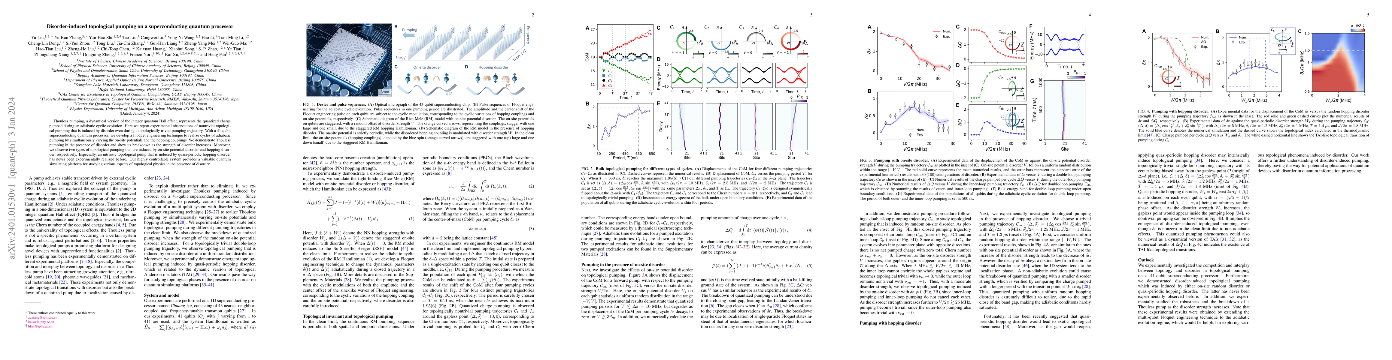 Thumbnail for Disorder-induced topological pumping on a superconducting quantum
  processor