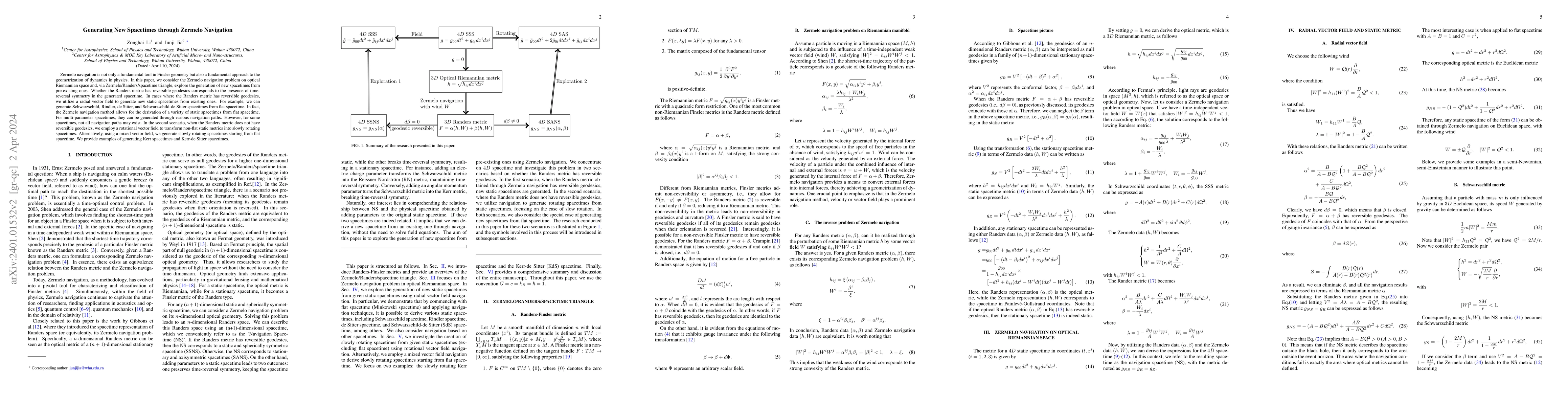 Thumbnail for Generating New Spacetimes through Zermelo Navigation