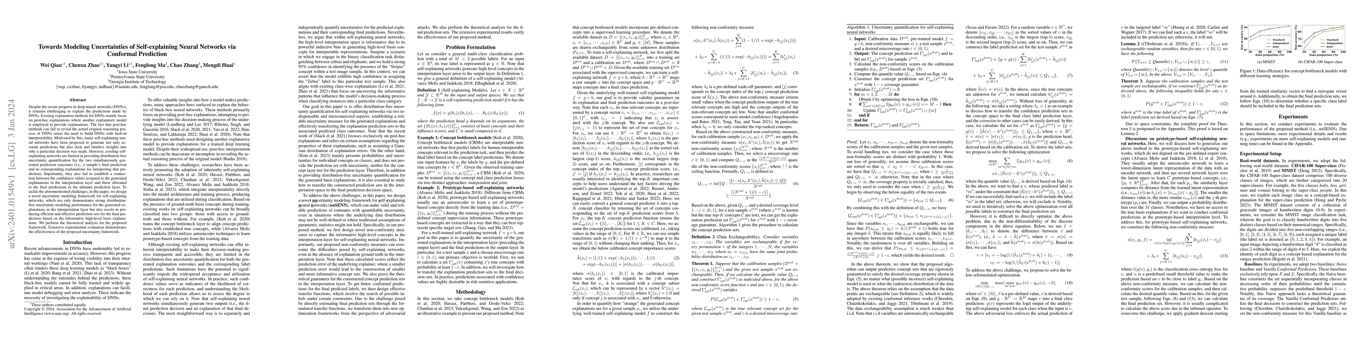 Thumbnail for Towards Modeling Uncertainties of Self-explaining Neural Networks via
  Conformal Prediction