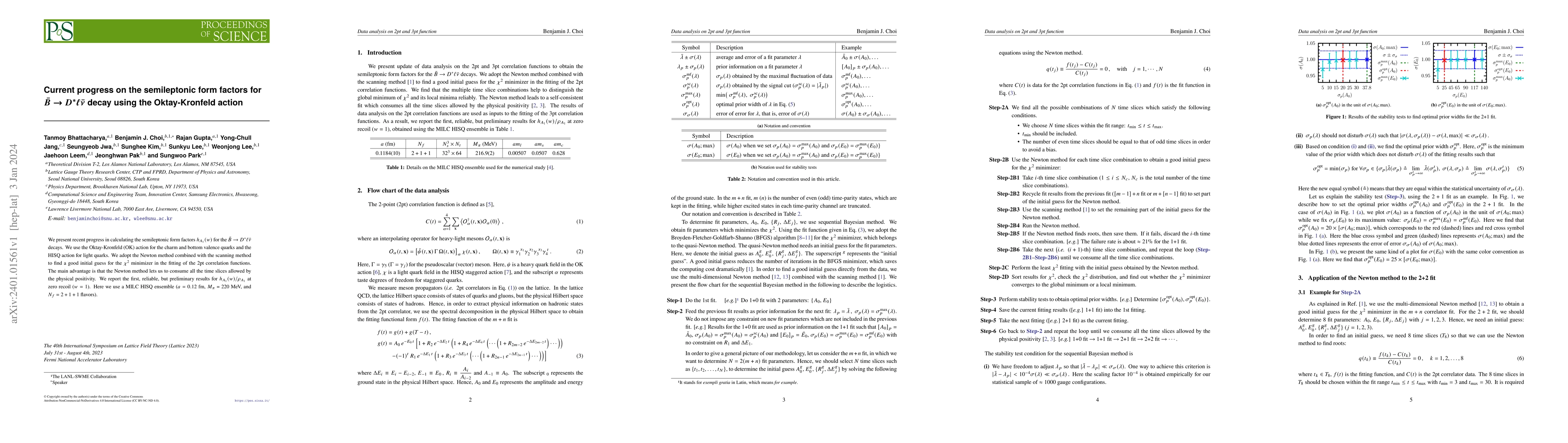 Thumbnail for Current progress on the semileptonic form factors for $\bar{B} \to
  D^{\ast} \ell \bar{\nu}$ decay using the Oktay-Kronfeld action