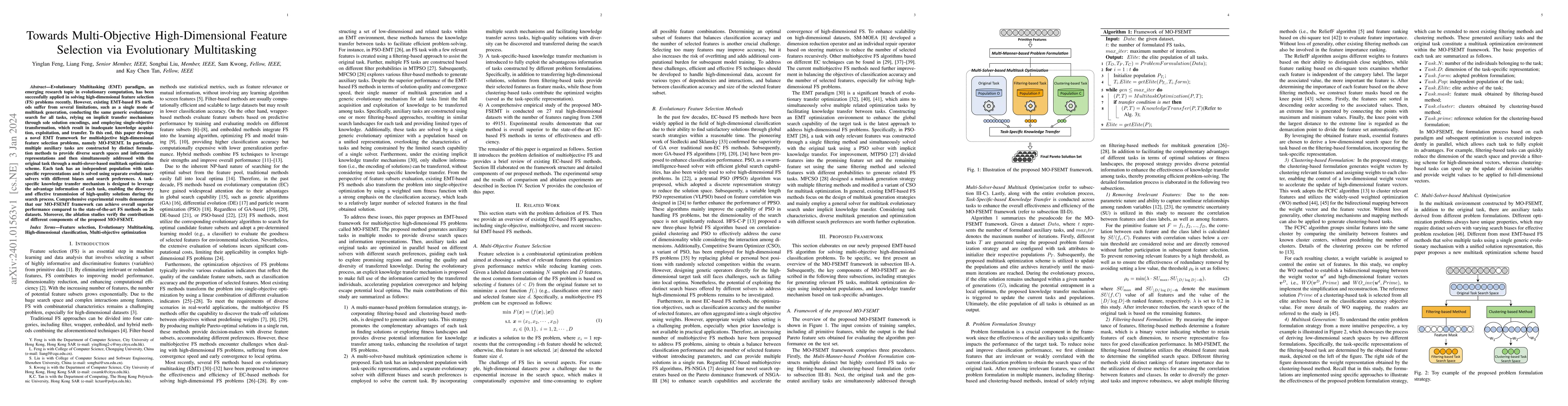 Thumbnail for Towards Multi-Objective High-Dimensional Feature Selection via
  Evolutionary Multitasking