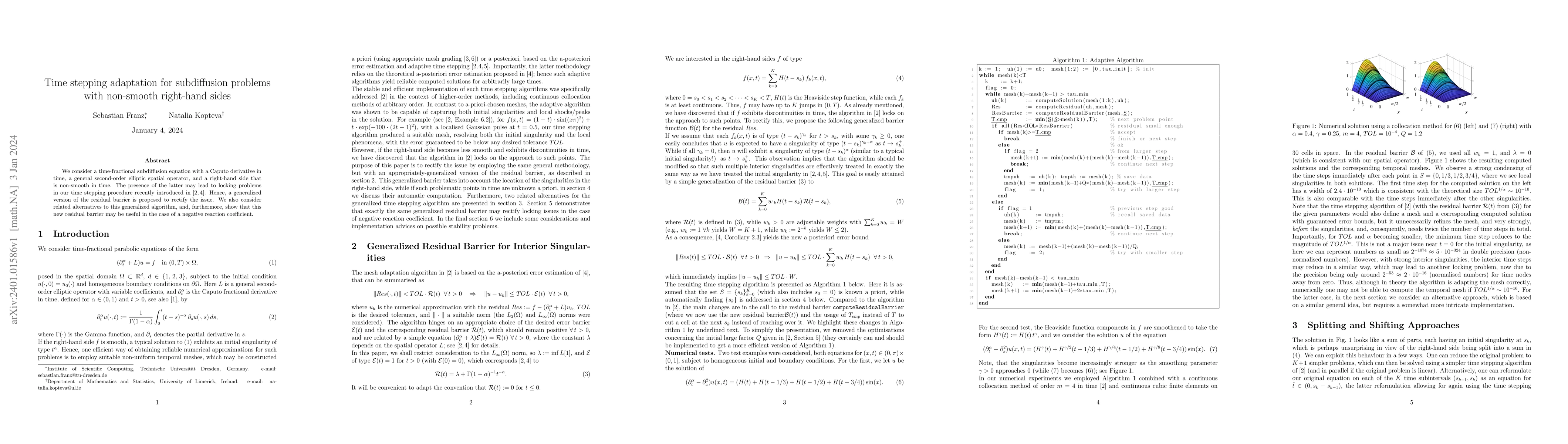 Thumbnail for Time stepping adaptation for subdiffusion problems with non-smooth
  right-hand sides