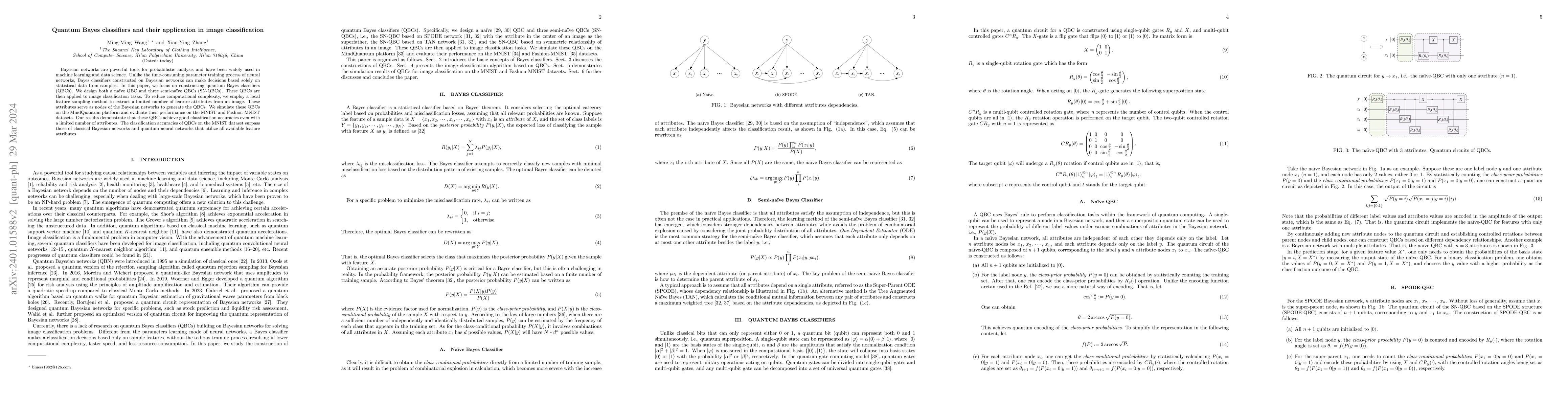 Thumbnail for Quantum Bayes Classifiers and Their Application in Image Classification