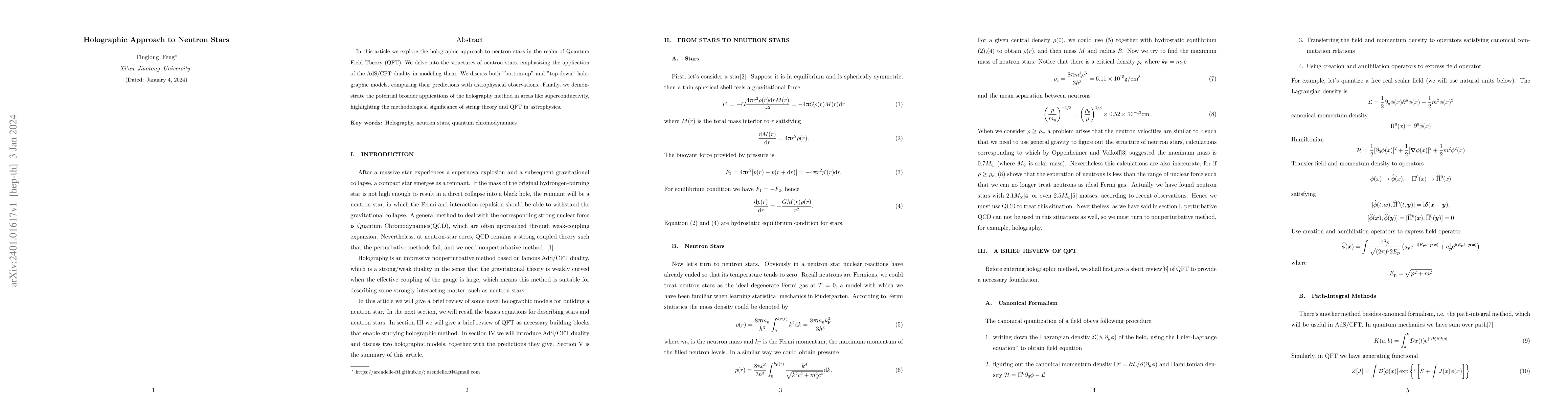 Thumbnail for Holographic Approach to Neutron Stars