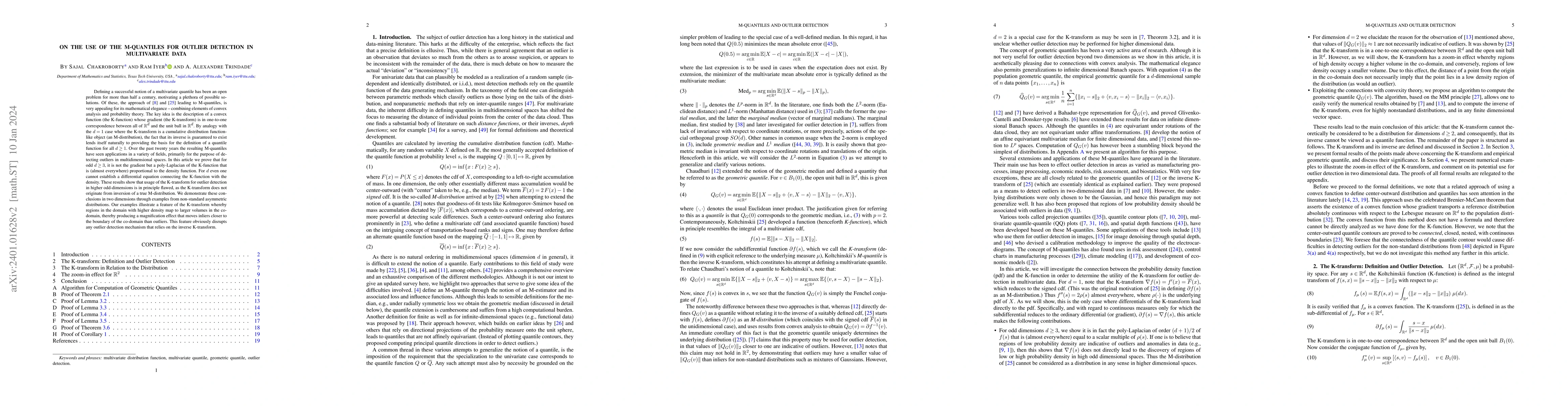 Thumbnail for On the use of the M-quantiles for outlier detection in multivariate data