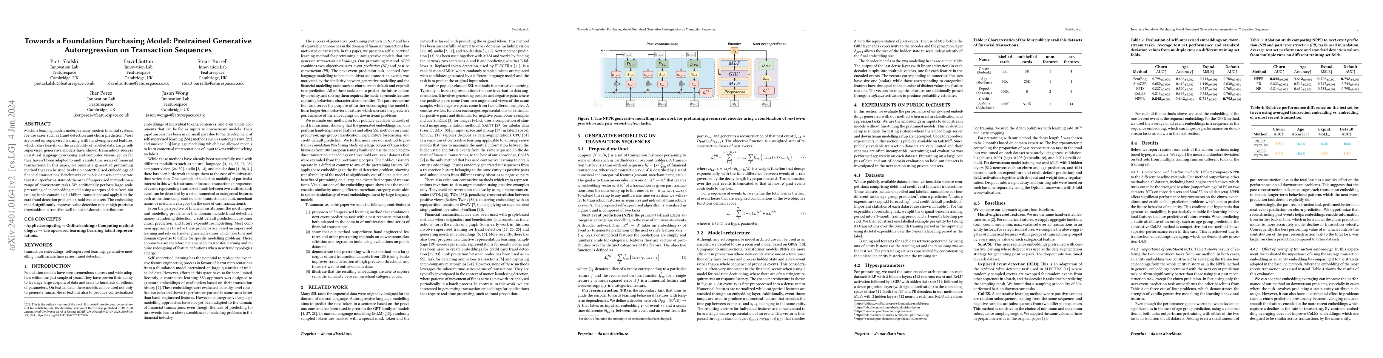 Thumbnail for Towards a Foundation Purchasing Model: Pretrained Generative
  Autoregression on Transaction Sequences