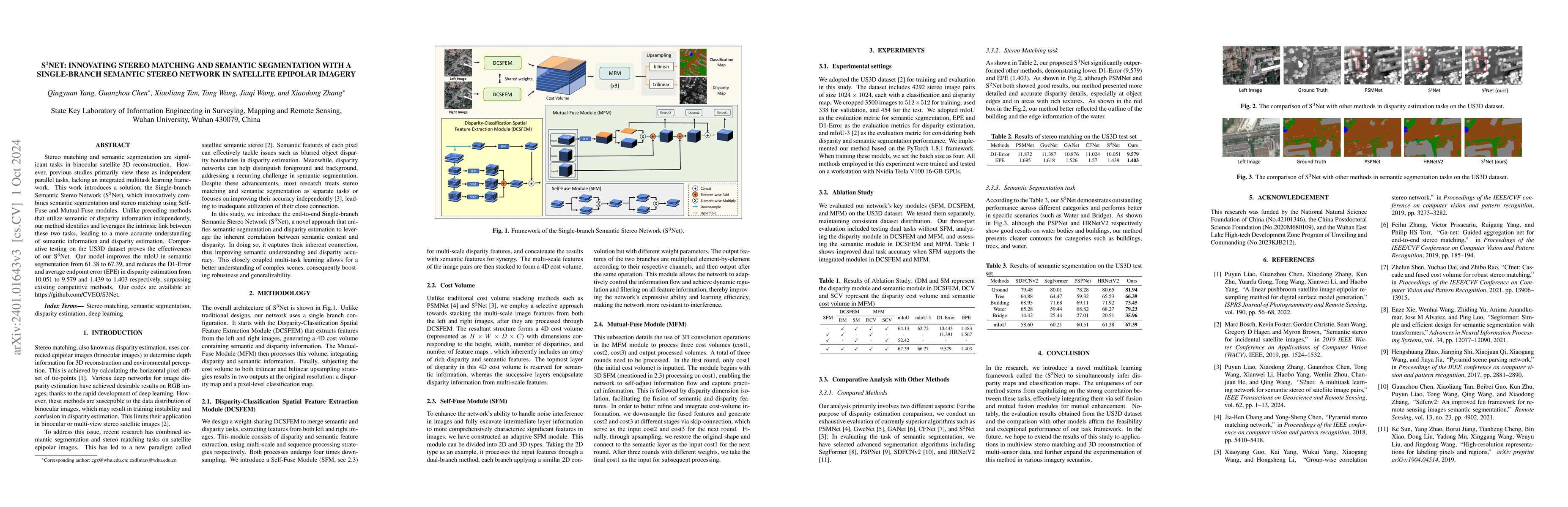 Thumbnail for S3Net: Innovating Stereo Matching and Semantic Segmentation with a
  Single-Branch Semantic Stereo Network in Satellite Epipolar Imagery