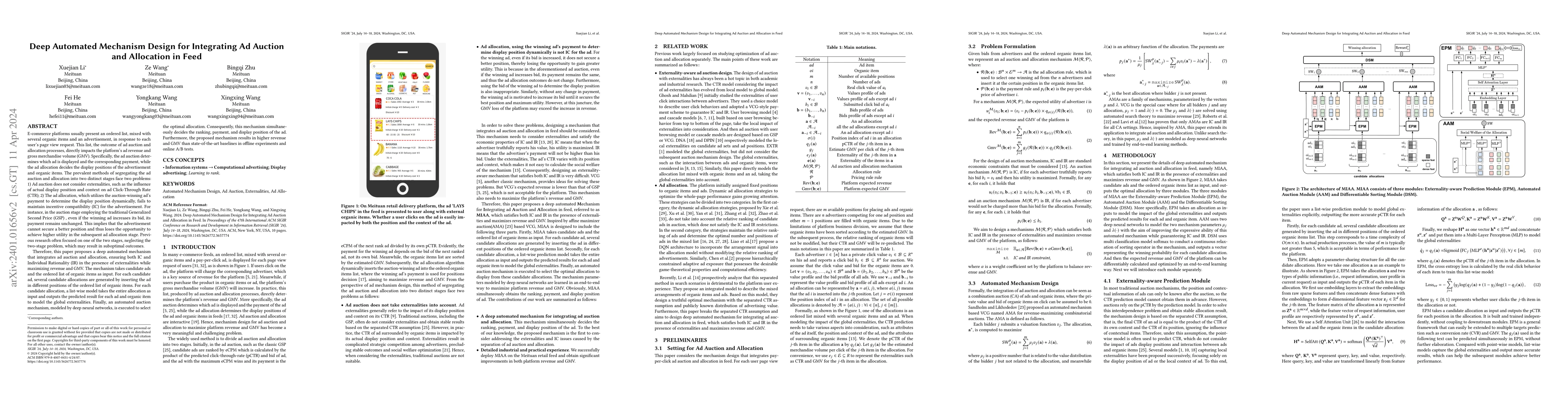 Thumbnail for Deep Automated Mechanism Design for Integrating Ad Auction and
  Allocation in Feed