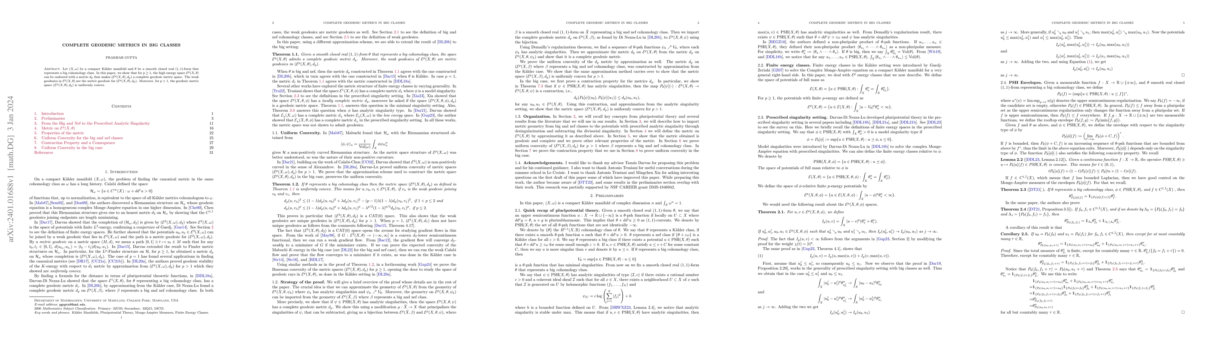 Thumbnail for Complete Geodesic Metrics in Big Classes