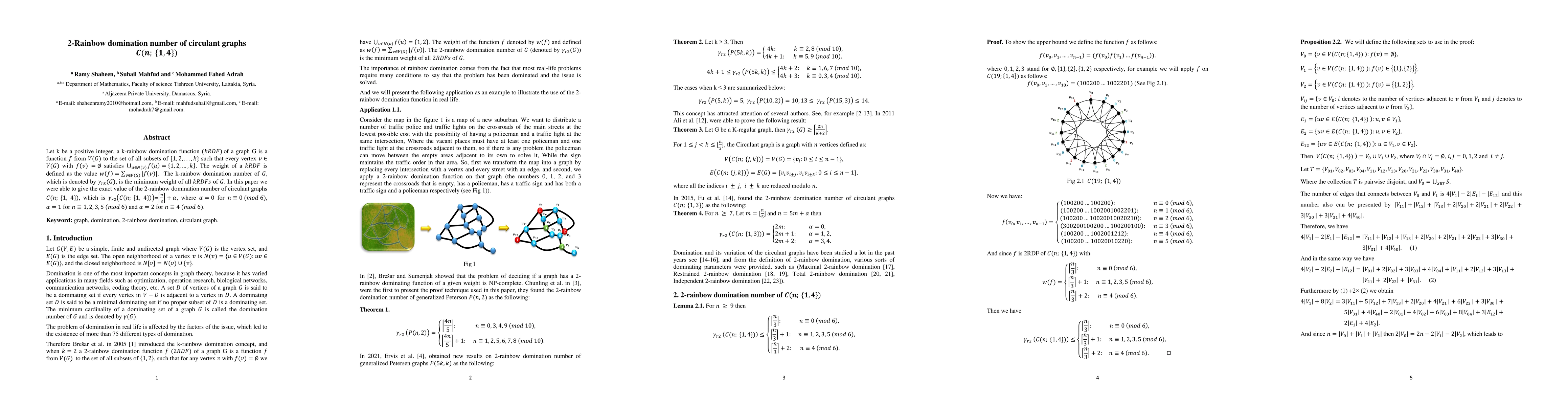 Thumbnail for 2-Rainbow domination number of circulant graphs C(n; {1,4})