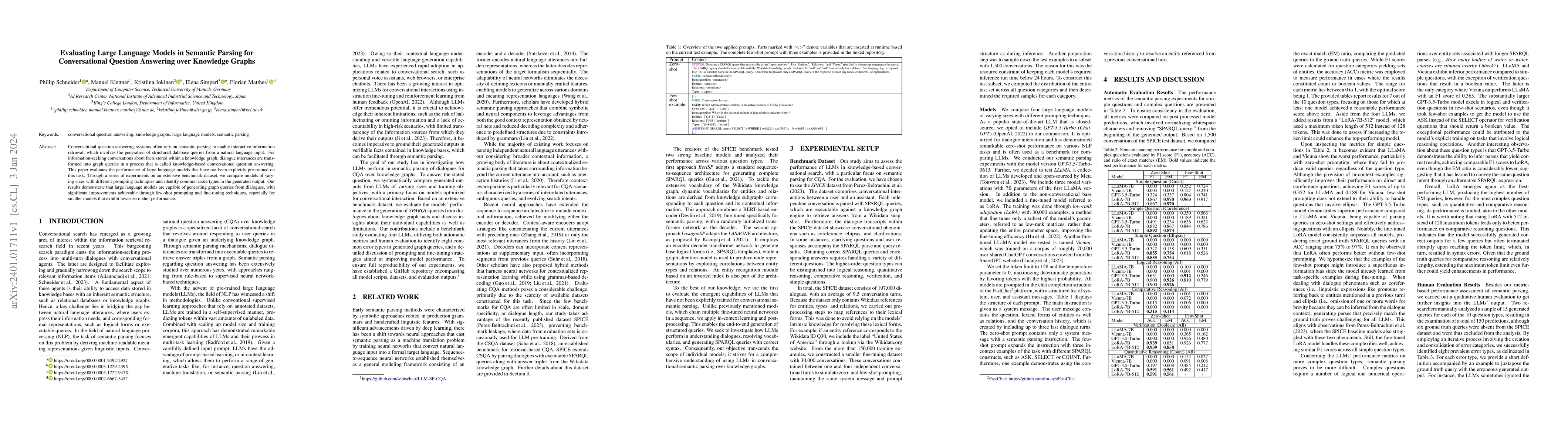Thumbnail for Evaluating Large Language Models in Semantic Parsing for Conversational
  Question Answering over Knowledge Graphs
