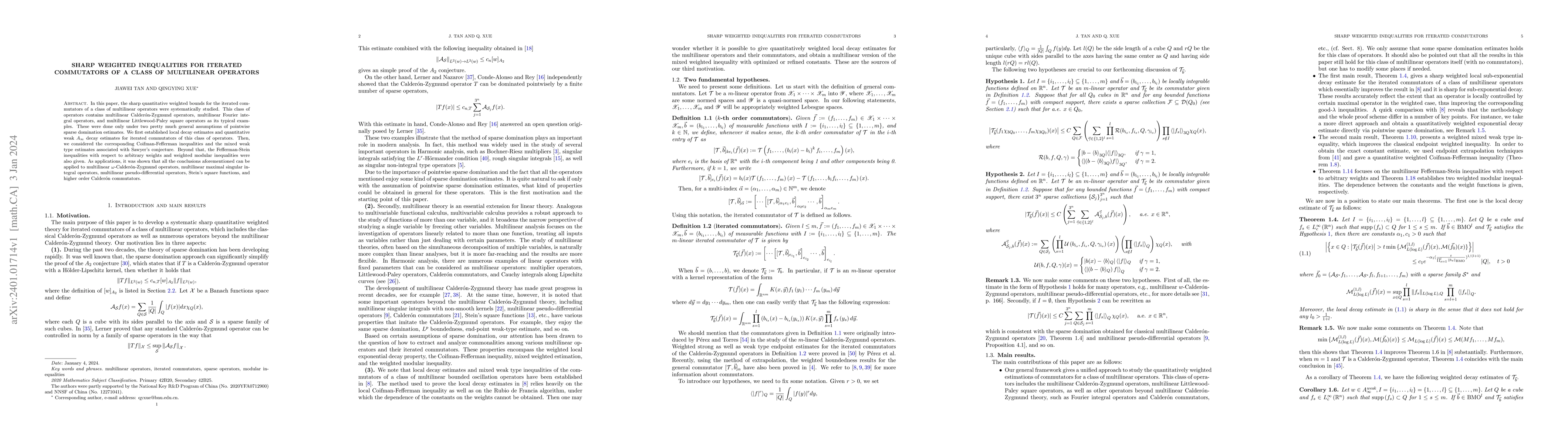 Thumbnail for Sharp weighted inequalities for iterated commutators of a class of
  multilinear operators