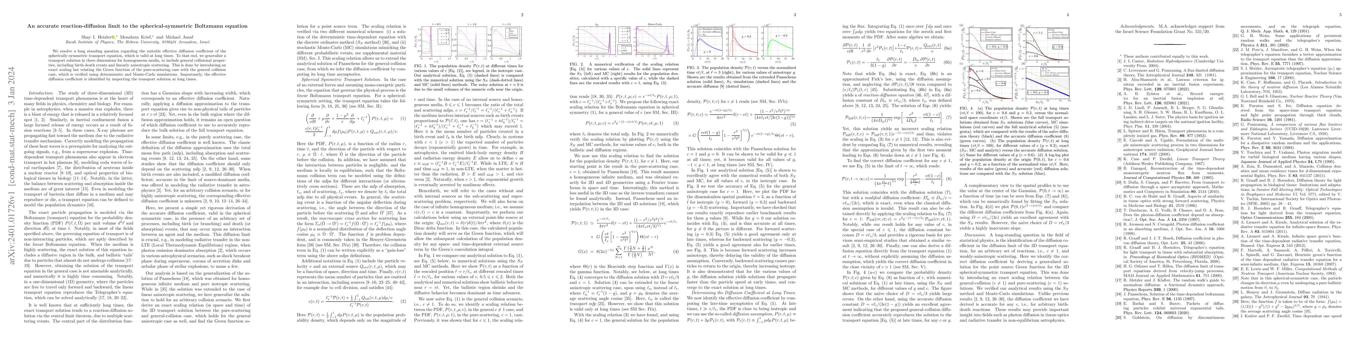 Thumbnail for An accurate reaction-diffusion limit to the spherical-symmetric
  Boltzmann equation