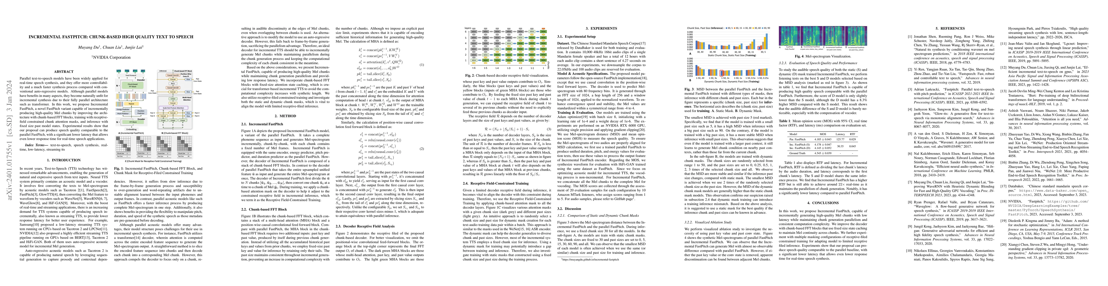 Thumbnail for Incremental FastPitch: Chunk-based High Quality Text to Speech
