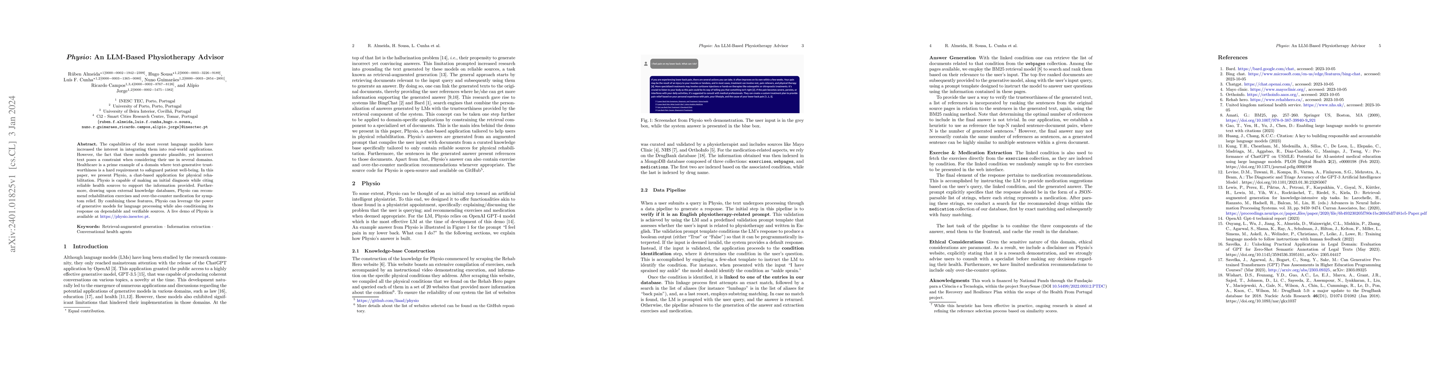 Thumbnail for Physio: An LLM-Based Physiotherapy Advisor