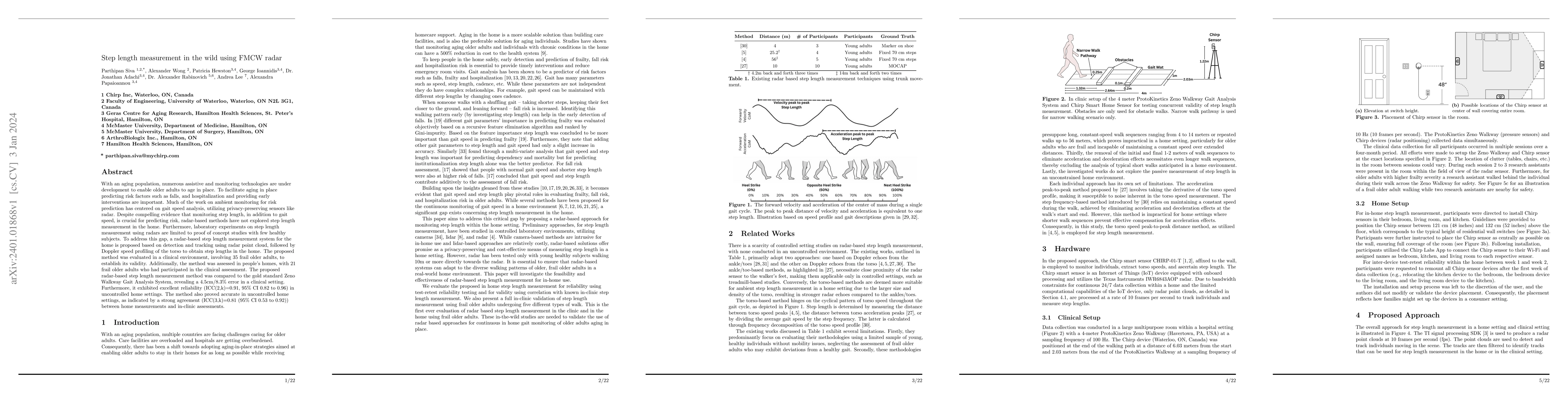 Thumbnail for Step length measurement in the wild using FMCW radar