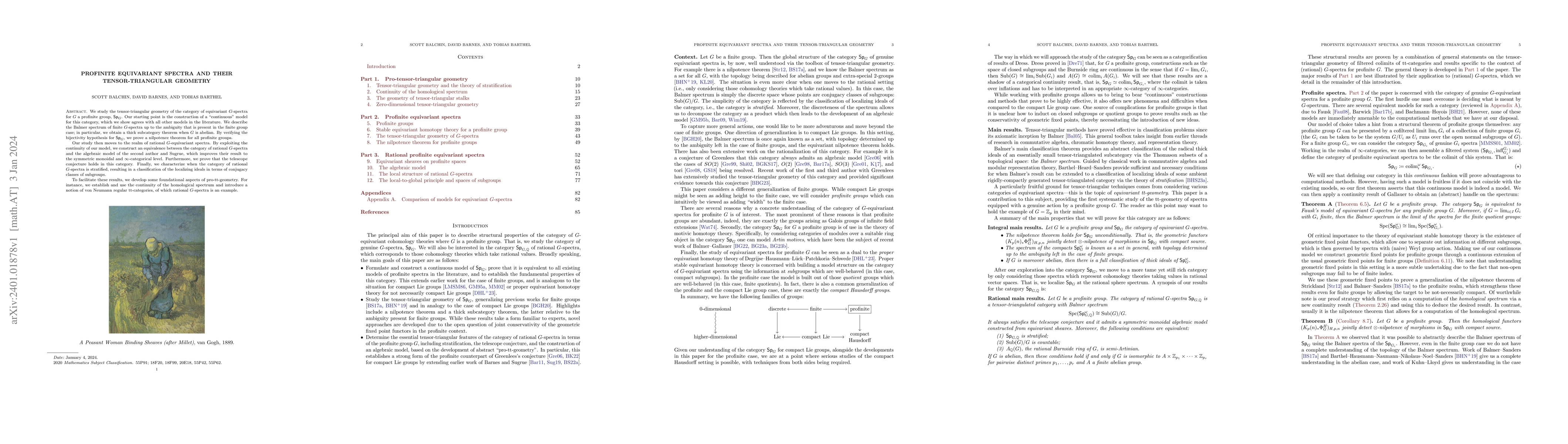 Thumbnail for Profinite equivariant spectra and their tensor-triangular geometry