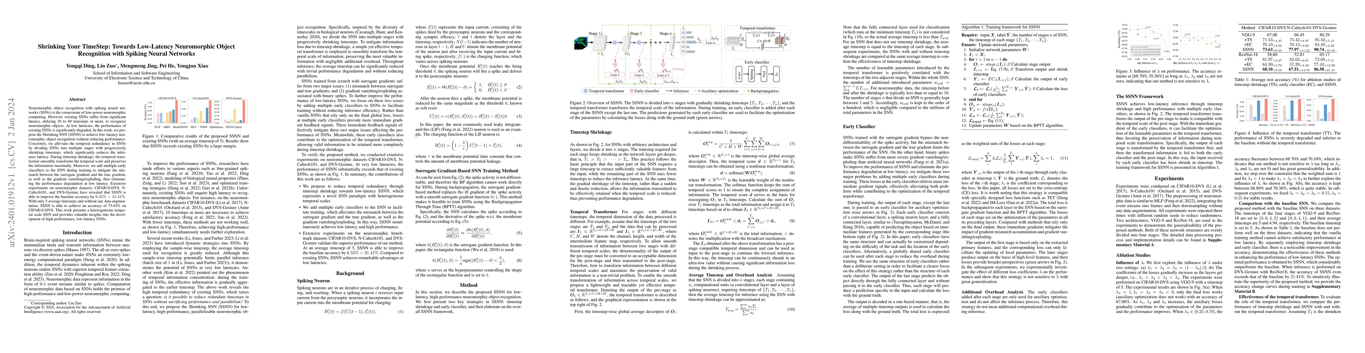 Thumbnail for Shrinking Your TimeStep: Towards Low-Latency Neuromorphic Object
  Recognition with Spiking Neural Network