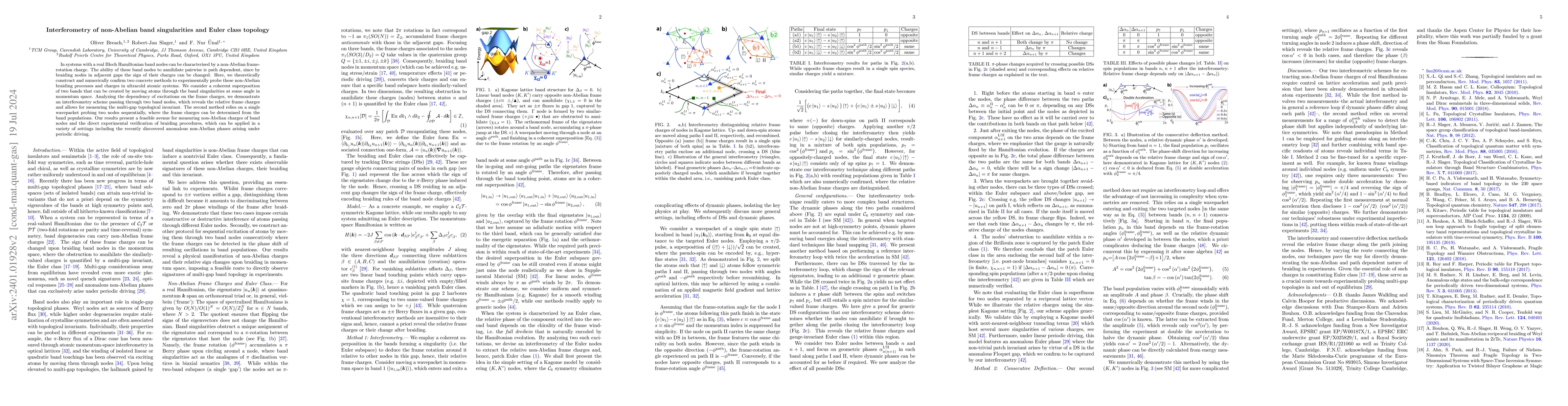 Thumbnail for Interferometry of non-Abelian band singularities and Euler class
  topology