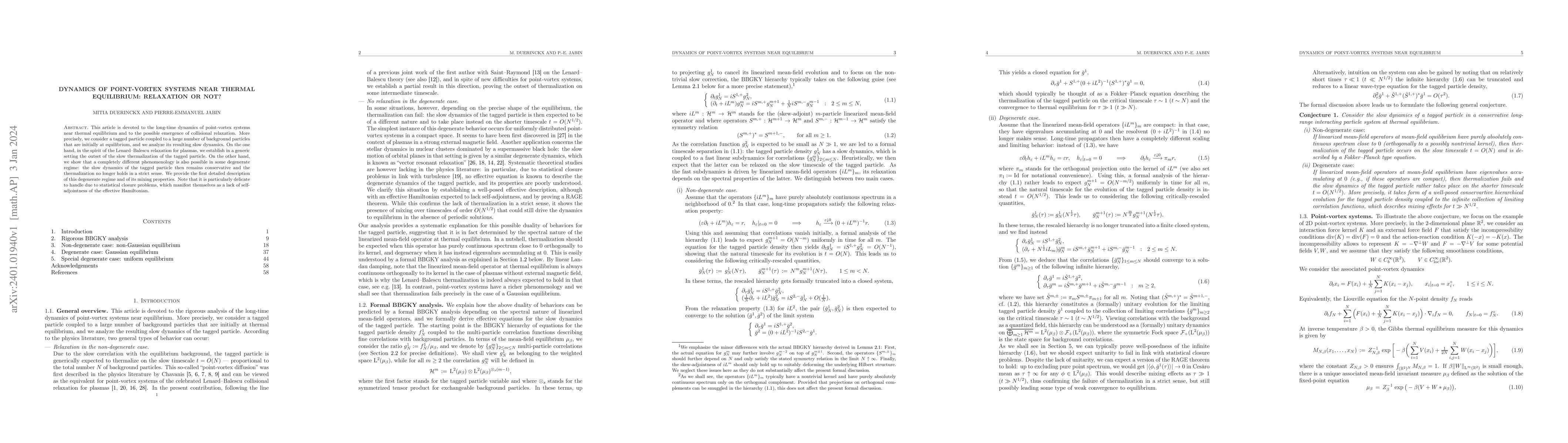 Thumbnail for Dynamics of point-vortex systems near thermal equilibrium: relaxation or
  not?