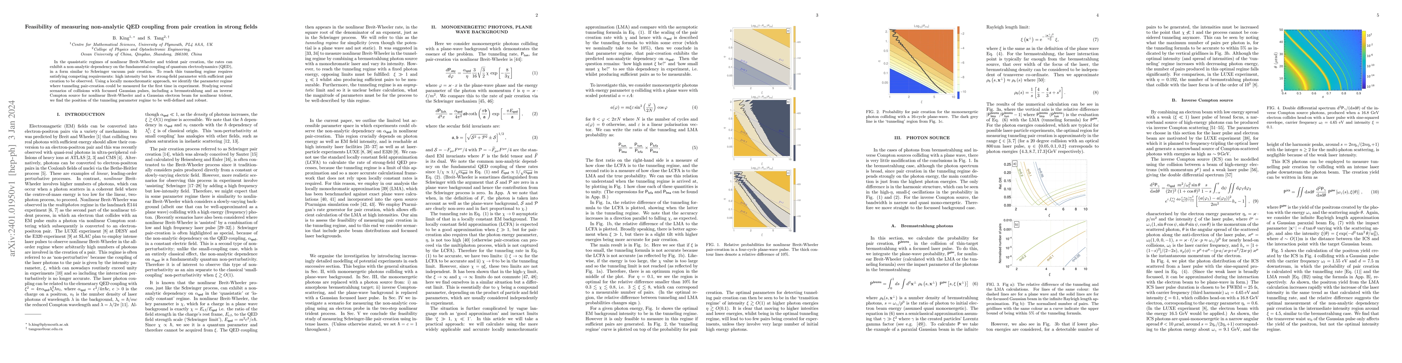 Thumbnail for Feasibility of measuring non-analytic QED coupling from pair creation in
  strong fields