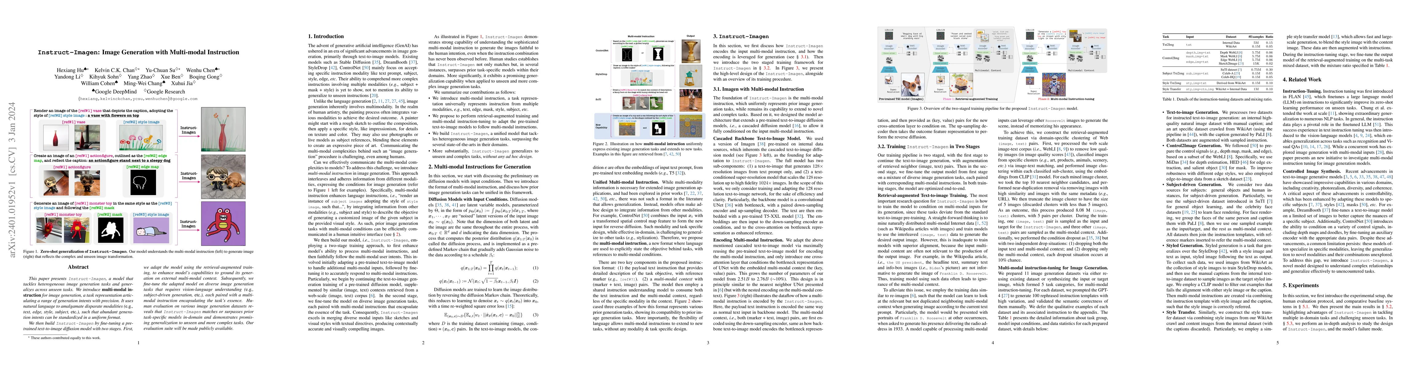 Thumbnail for Instruct-Imagen: Image Generation with Multi-modal Instruction
