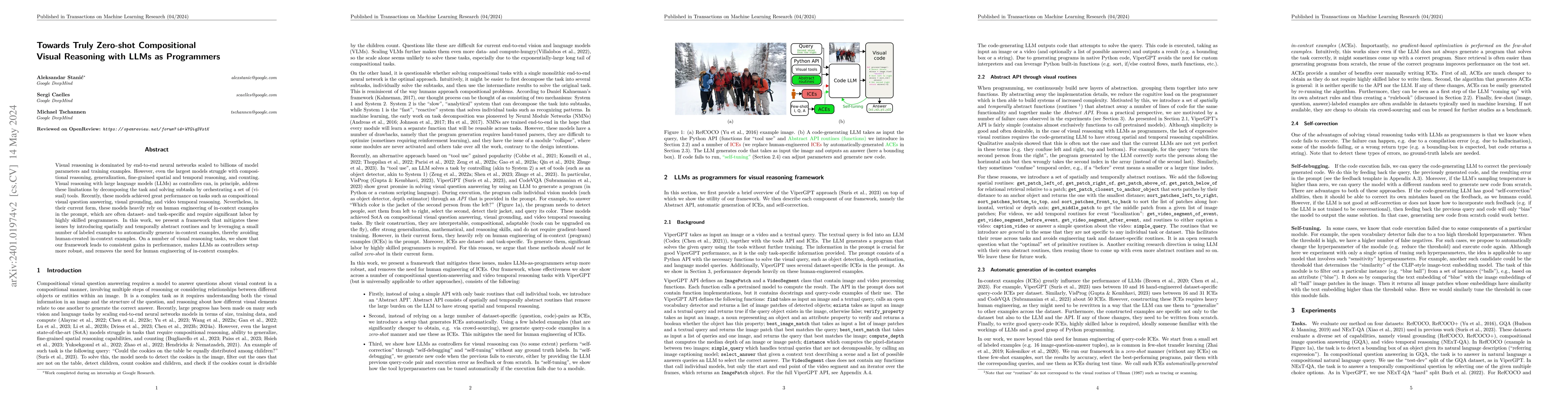 Thumbnail for Towards Truly Zero-shot Compositional Visual Reasoning with LLMs as
  Programmers
