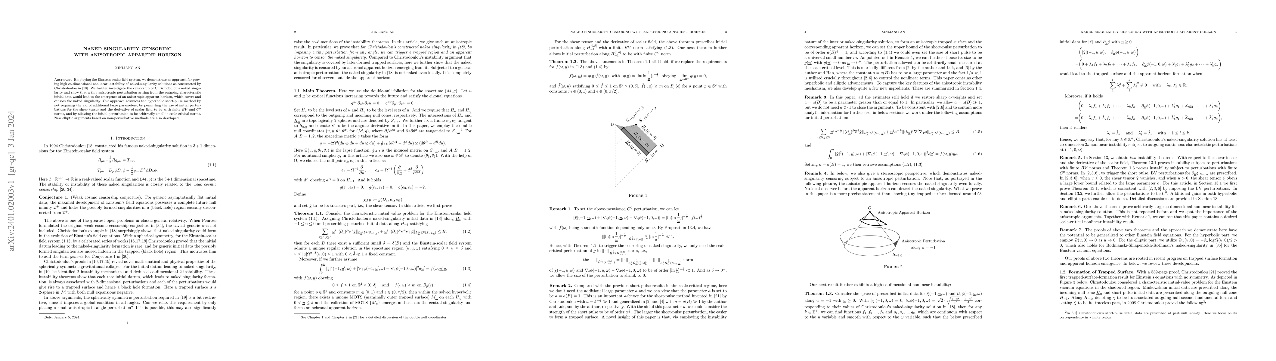 Thumbnail for Naked Singularity Censoring with Anisotropic Apparent Horizon