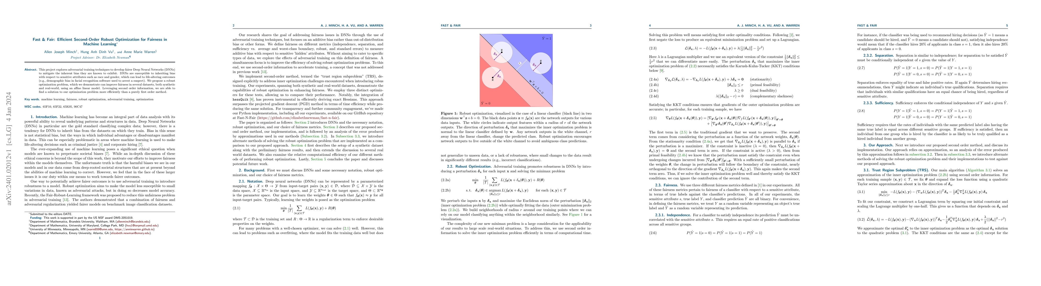 Thumbnail for Fast & Fair: Efficient Second-Order Robust Optimization for Fairness in
  Machine Learning