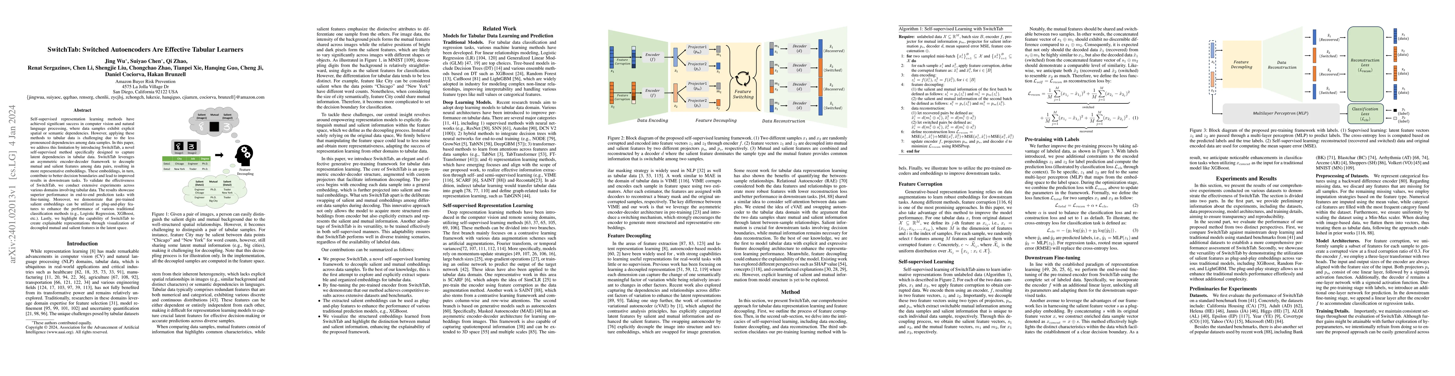 Thumbnail for SwitchTab: Switched Autoencoders Are Effective Tabular Learners
