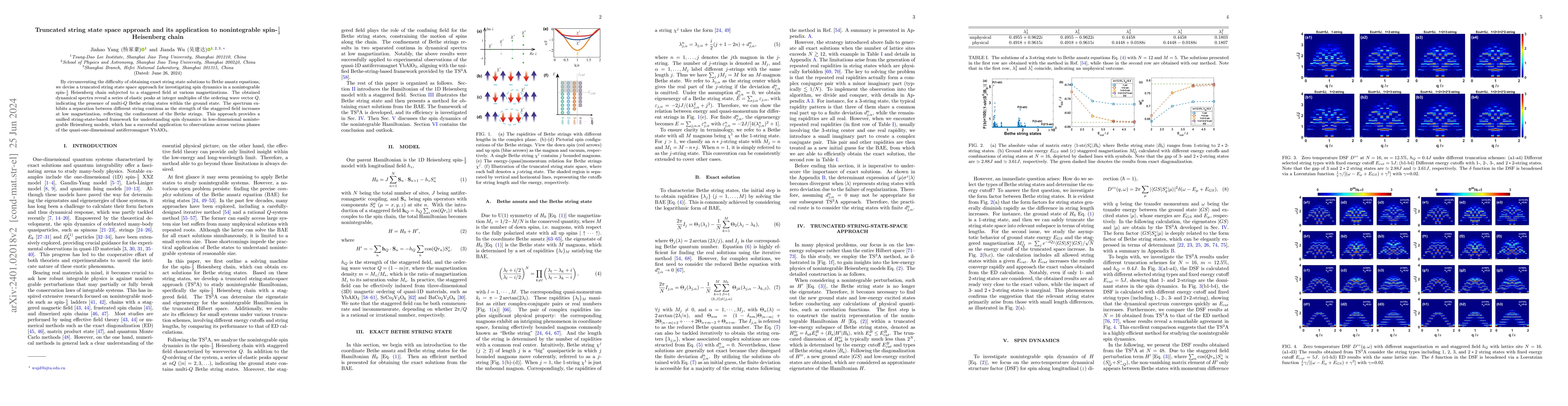 Thumbnail for Truncated string state space approach and its application to
  nonintegrable spin-$\frac{1}{2}$ Heisenberg chain