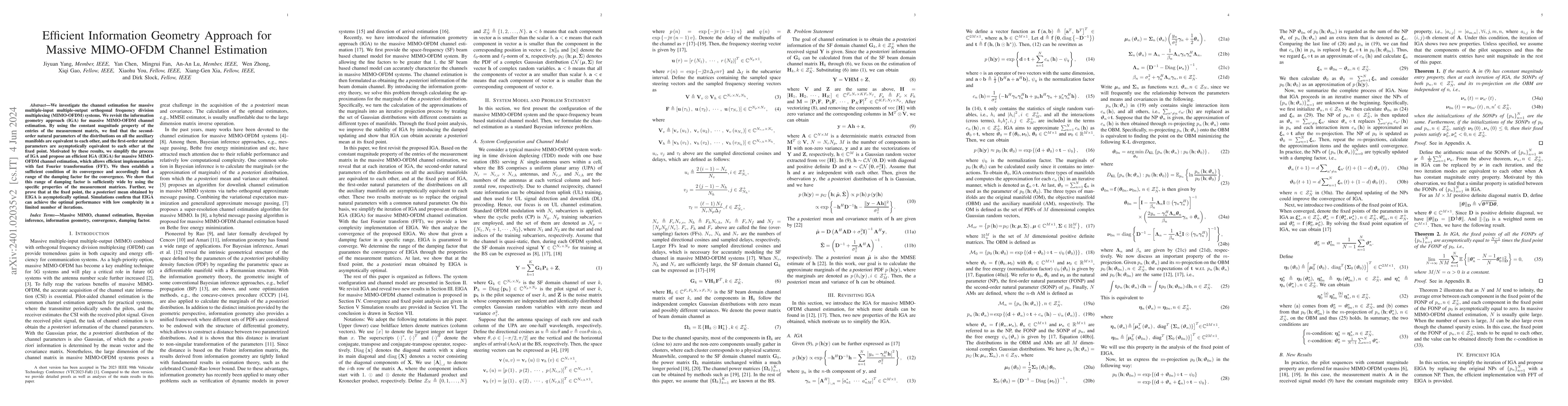 Thumbnail for Efficient Information Geometry Approach for Massive MIMO-OFDM Channel
  Estimation