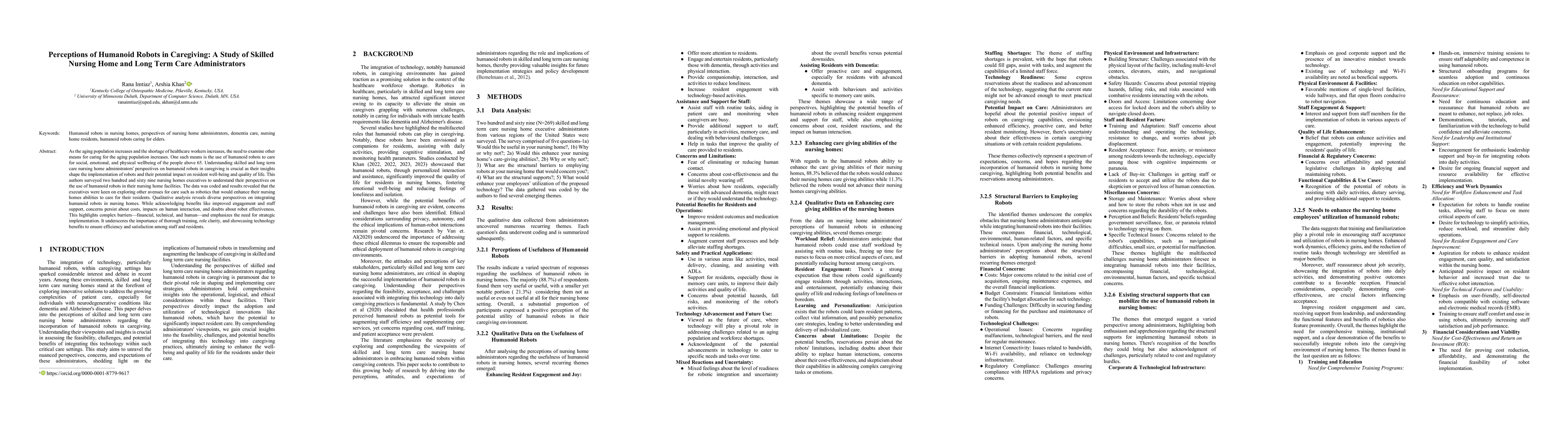 Thumbnail for Perceptions of Humanoid Robots in Caregiving: A Study of Skilled Nursing
  Home and Long Term Care Administrators