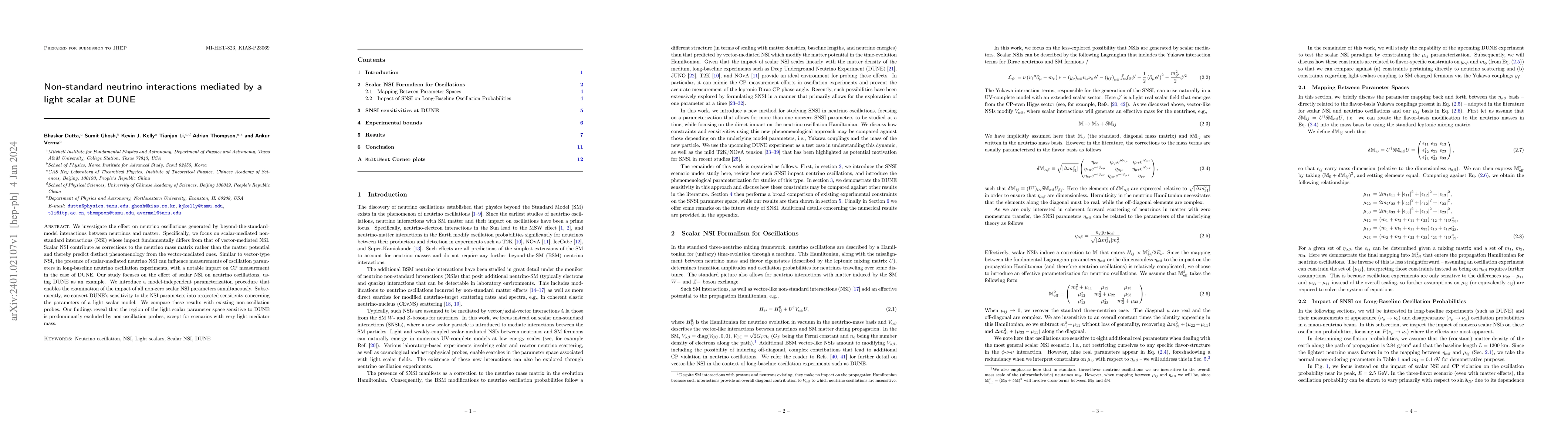 Thumbnail for Non-standard neutrino interactions mediated by a light scalar at DUNE