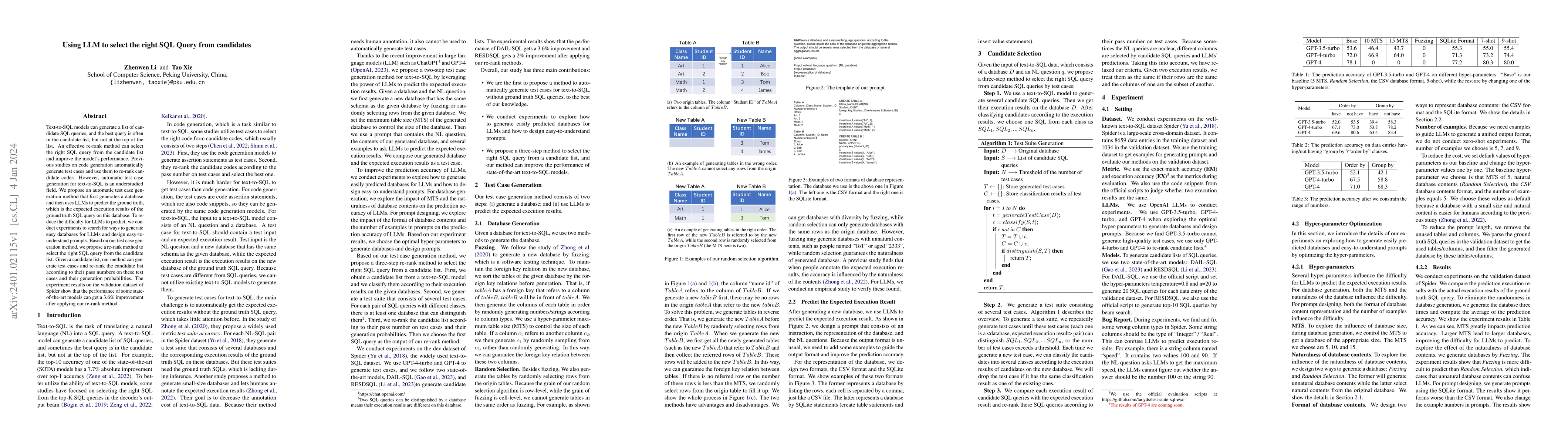 Thumbnail for Using LLM to select the right SQL Query from candidates