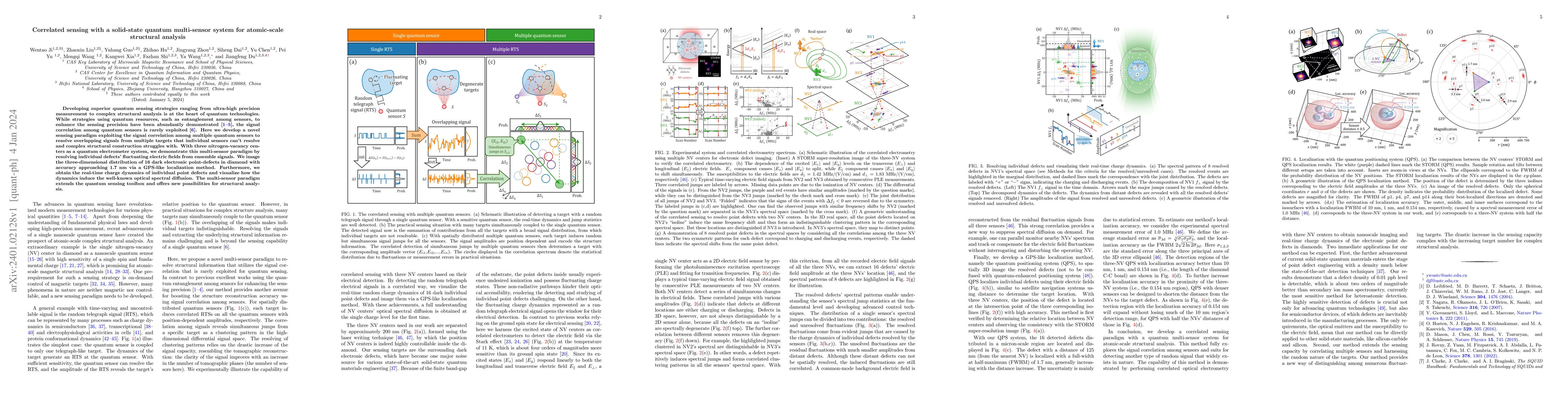 Thumbnail for Correlated sensing with a solid-state quantum multi-sensor system for
  atomic-scale structural analysis