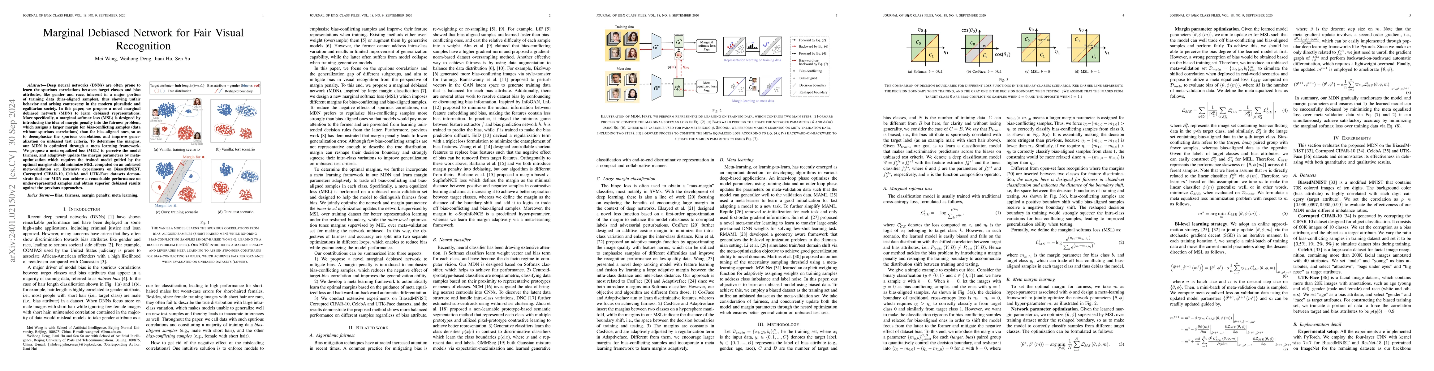 Thumbnail for Marginal Debiased Network for Fair Visual Recognition