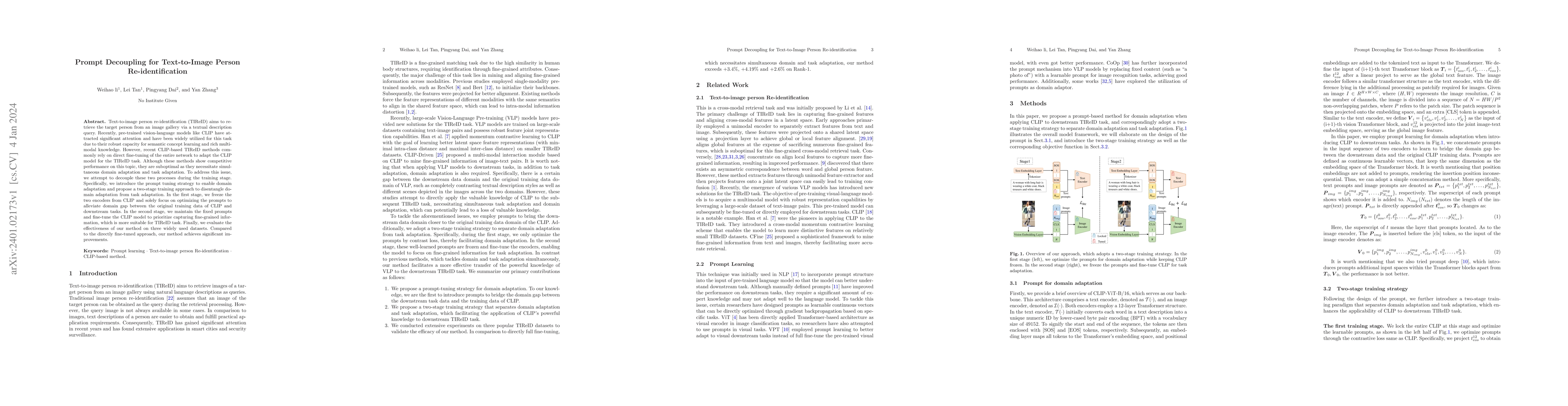 Thumbnail for Prompt Decoupling for Text-to-Image Person Re-identification