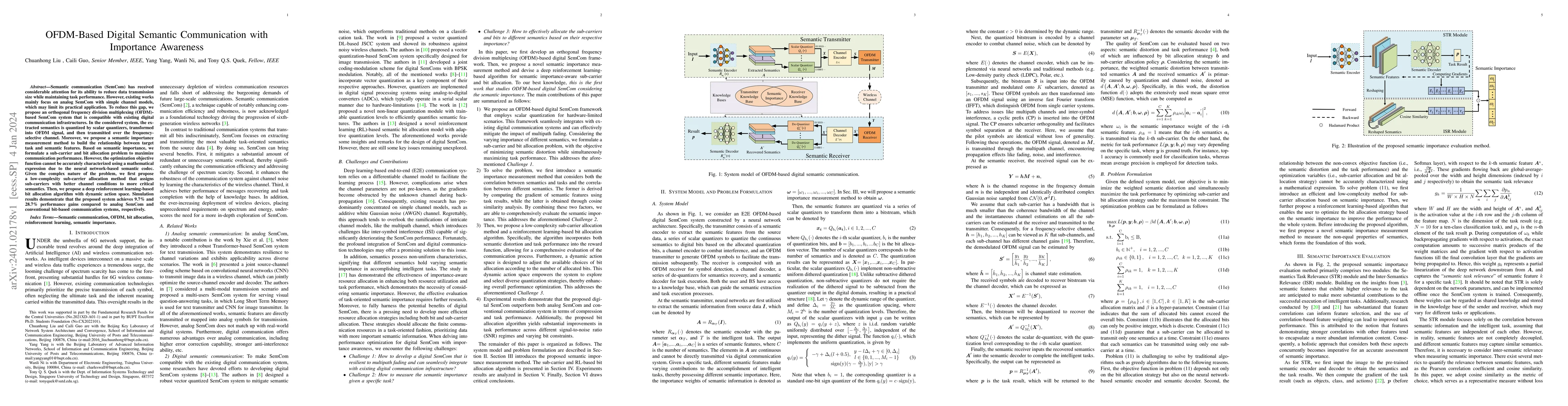 Thumbnail for OFDM-Based Digital Semantic Communication with Importance Awareness