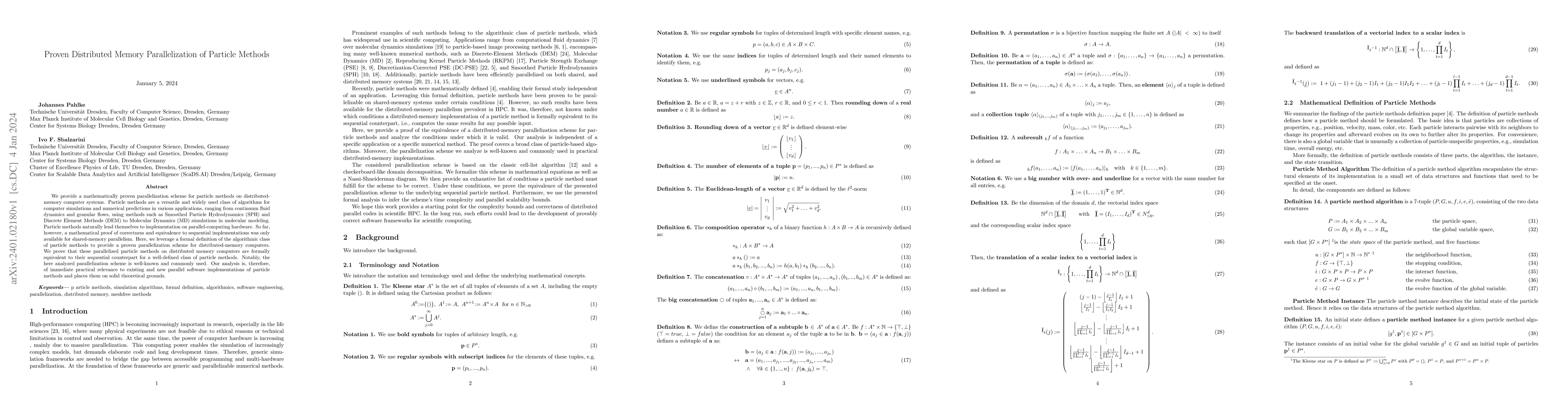 Thumbnail for Proven Distributed Memory Parallelization of Particle Methods