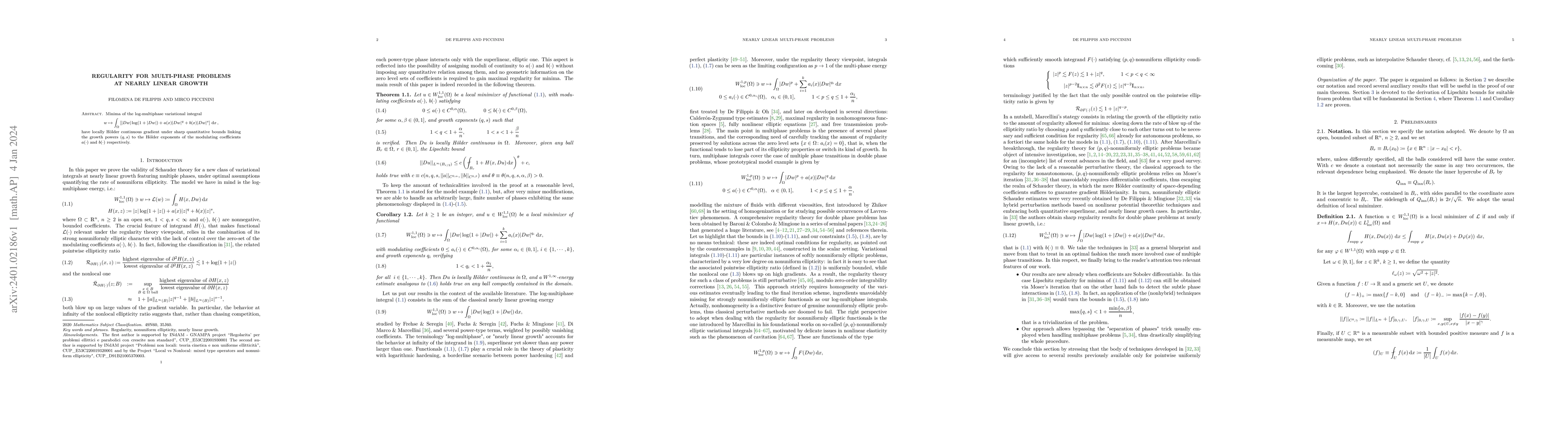 Thumbnail for Regularity for multi-phase problems at nearly linear growth