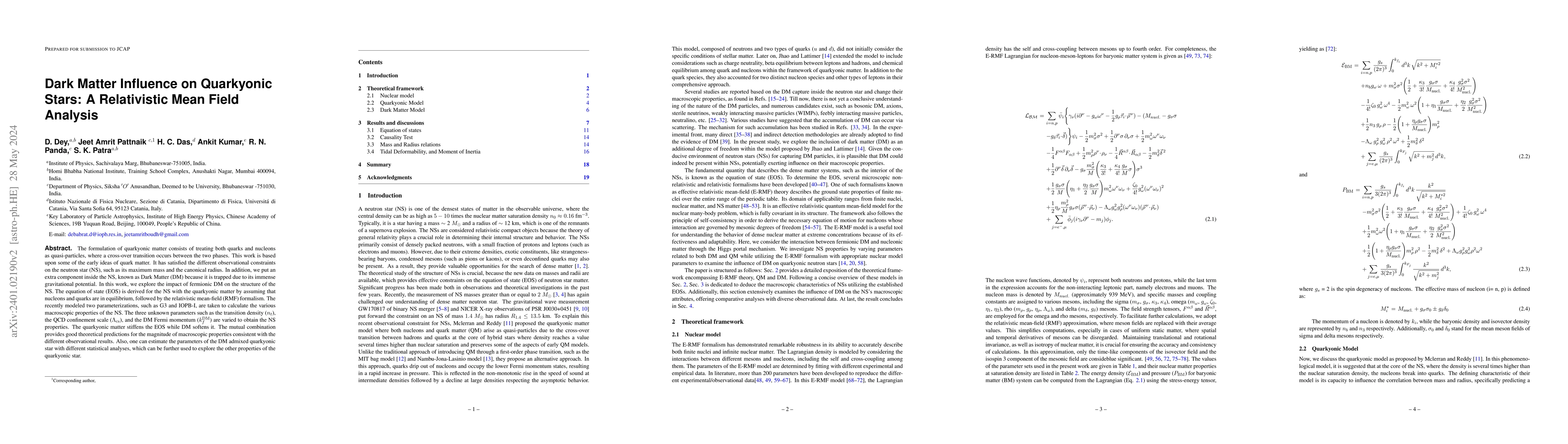 Thumbnail for Dark Matter Influence on Quarkyonic Stars: A Relativistic Mean Field
  Analysis
