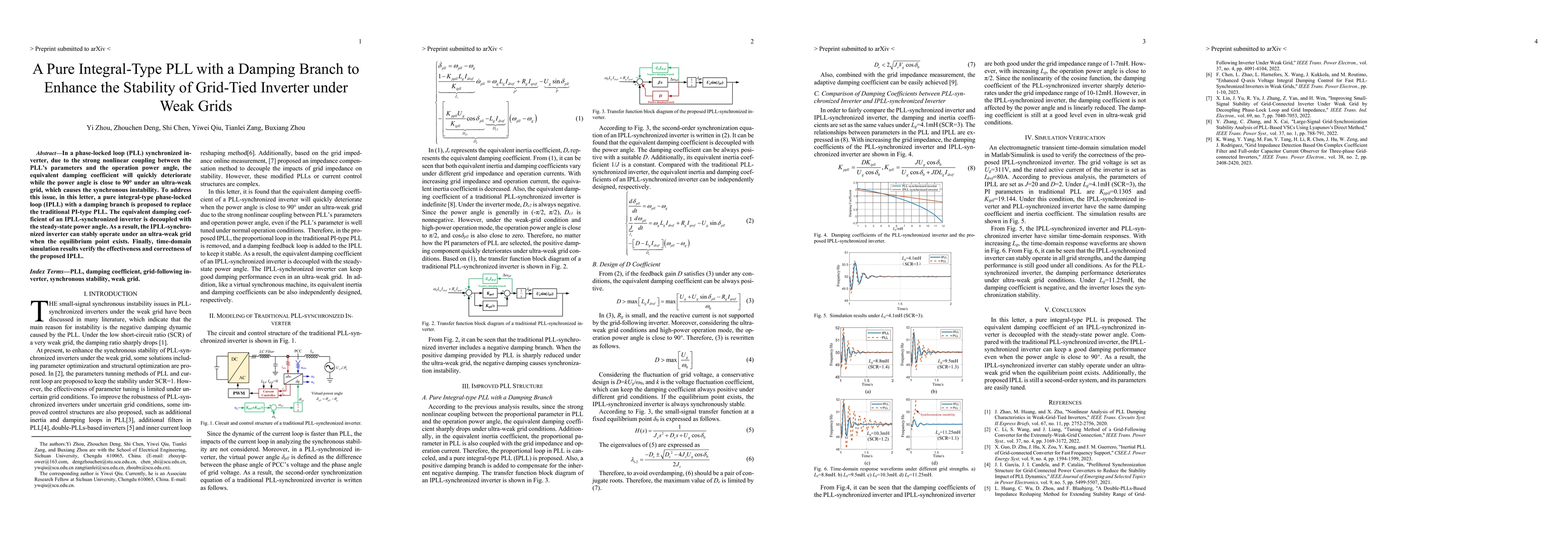 Thumbnail for A Pure Integral-Type PLL with a Damping Branch to Enhance the Stability
  of Grid-Tied Inverter under Weak Grids