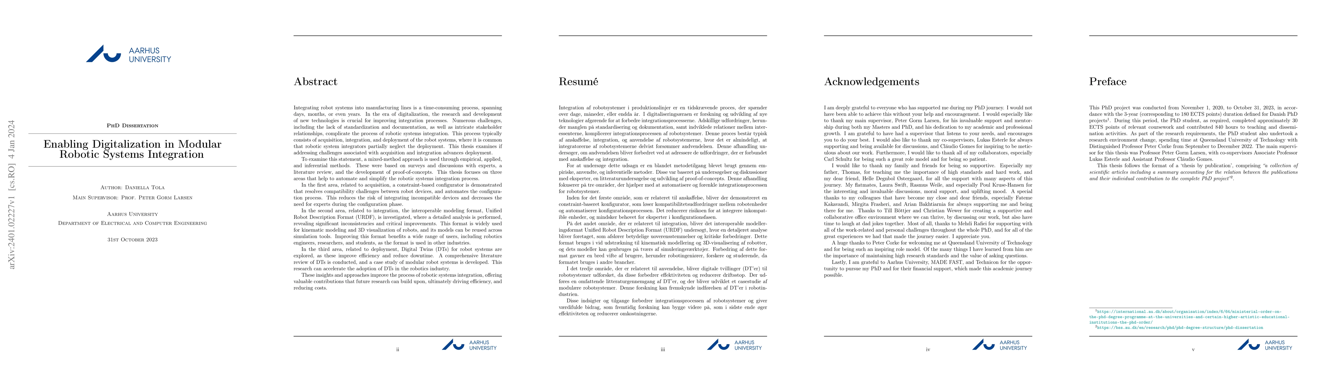 Thumbnail for Enabling Digitalization in Modular Robotic Systems Integration