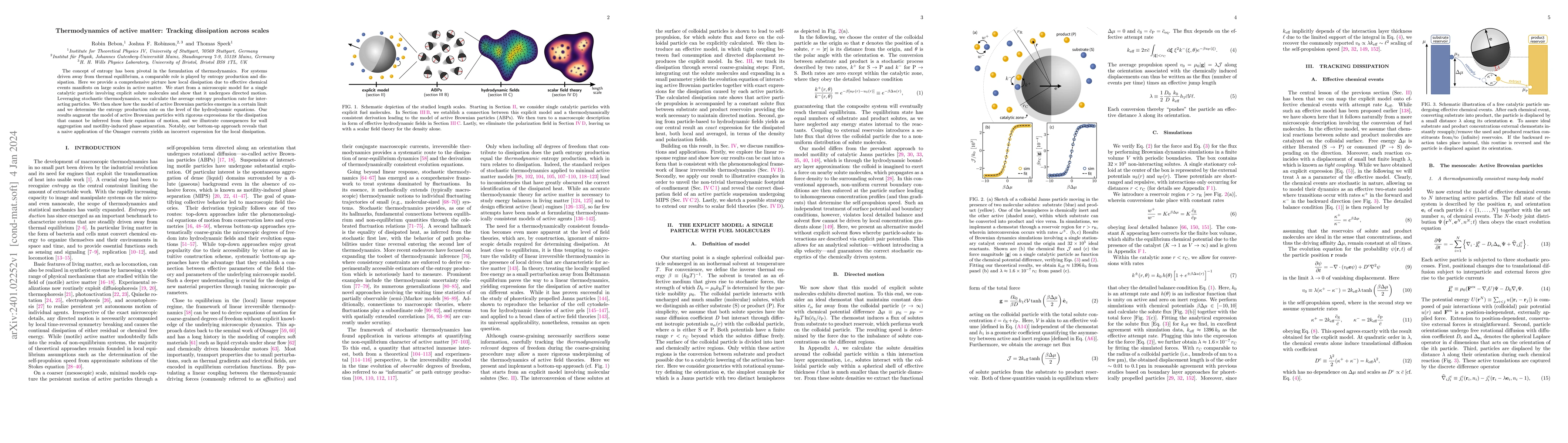 Thumbnail for Thermodynamics of active matter: Tracking dissipation across scales
