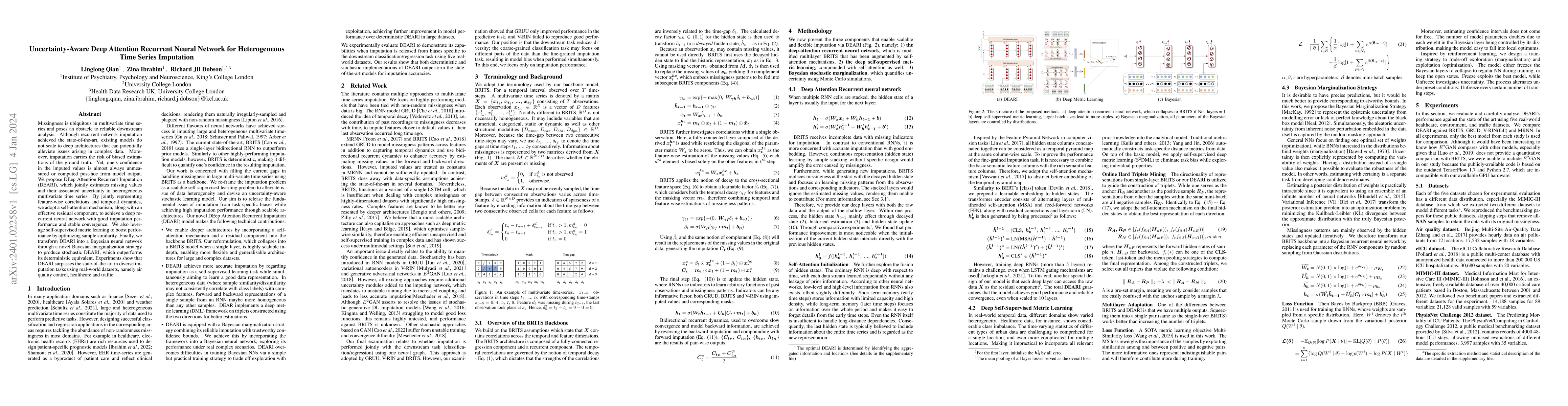 Thumbnail for Uncertainty-Aware Deep Attention Recurrent Neural Network for
  Heterogeneous Time Series Imputation
