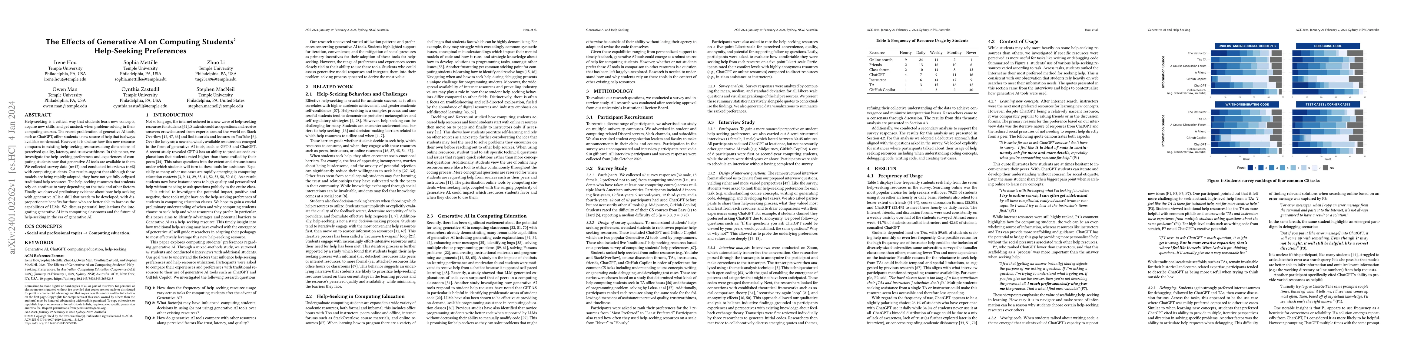 Thumbnail for The Effects of Generative AI on Computing Students' Help-Seeking
  Preferences