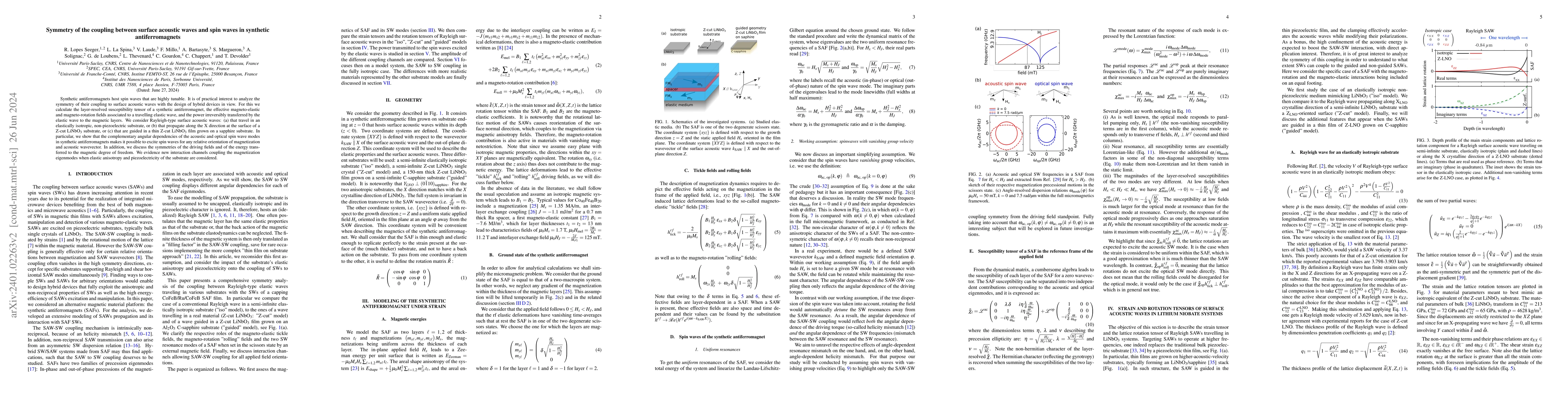 Thumbnail for Symmetry of the coupling between surface acoustic waves and spin waves
  in synthetic antiferromagnets
