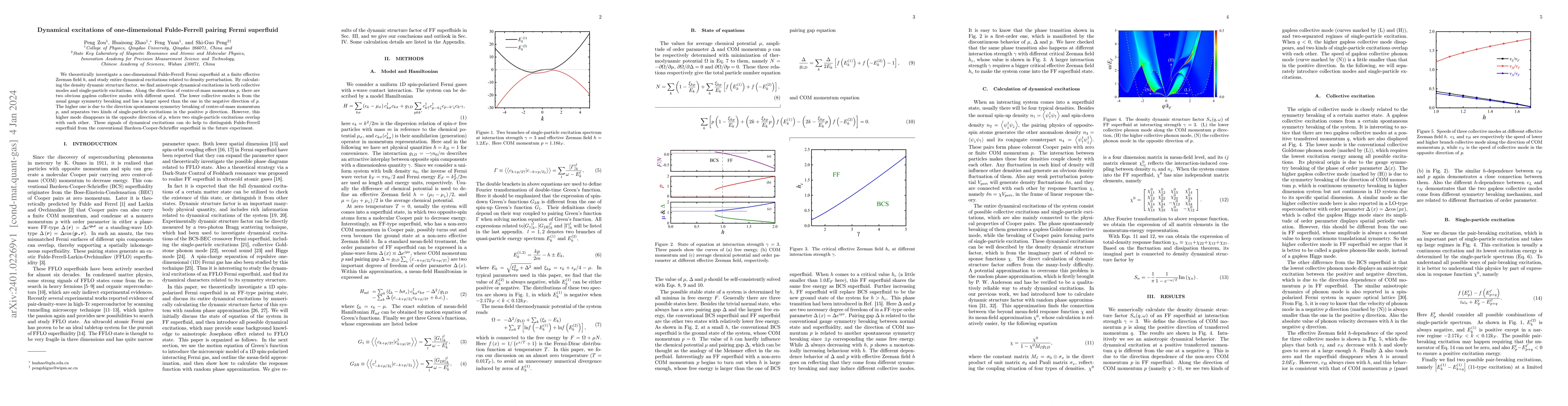 Thumbnail for Dynamical excitations of one-dimensional Fulde-Ferrell pairing Fermi
  superfluid