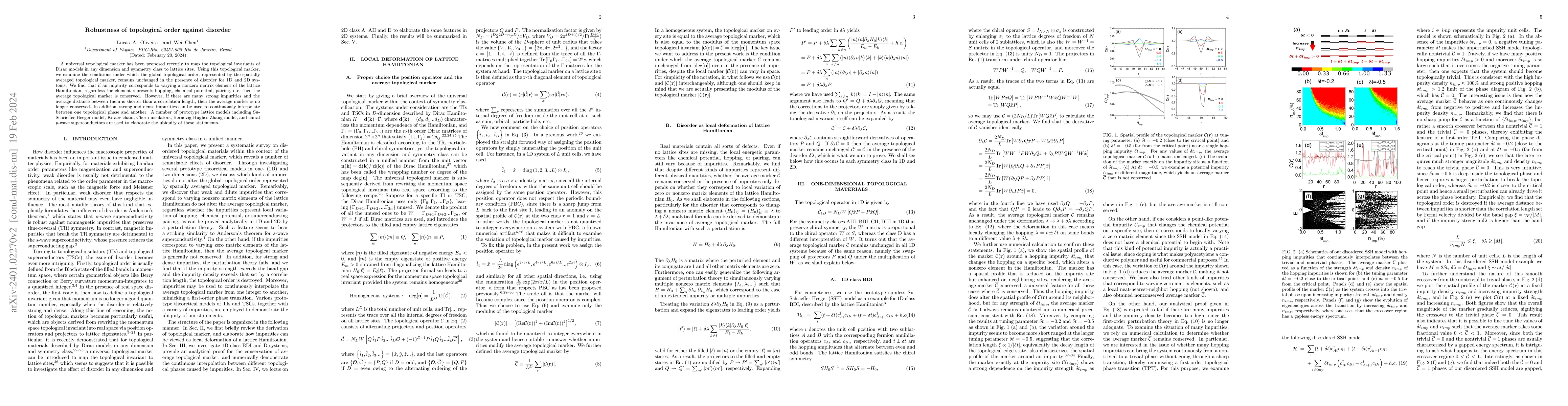 Thumbnail for Robustness of topological order against disorder